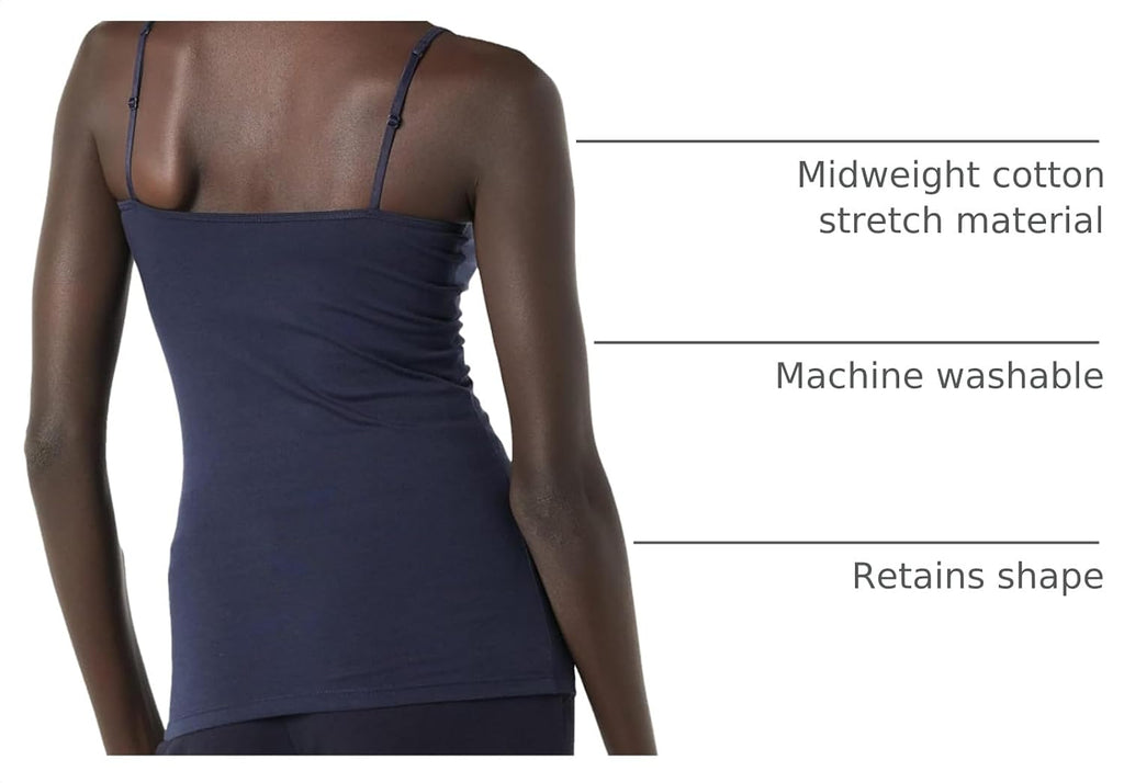 Amazon Essentials Women's Slim-Fit Camisole for Layering and Everyday Wear, Pack of 4