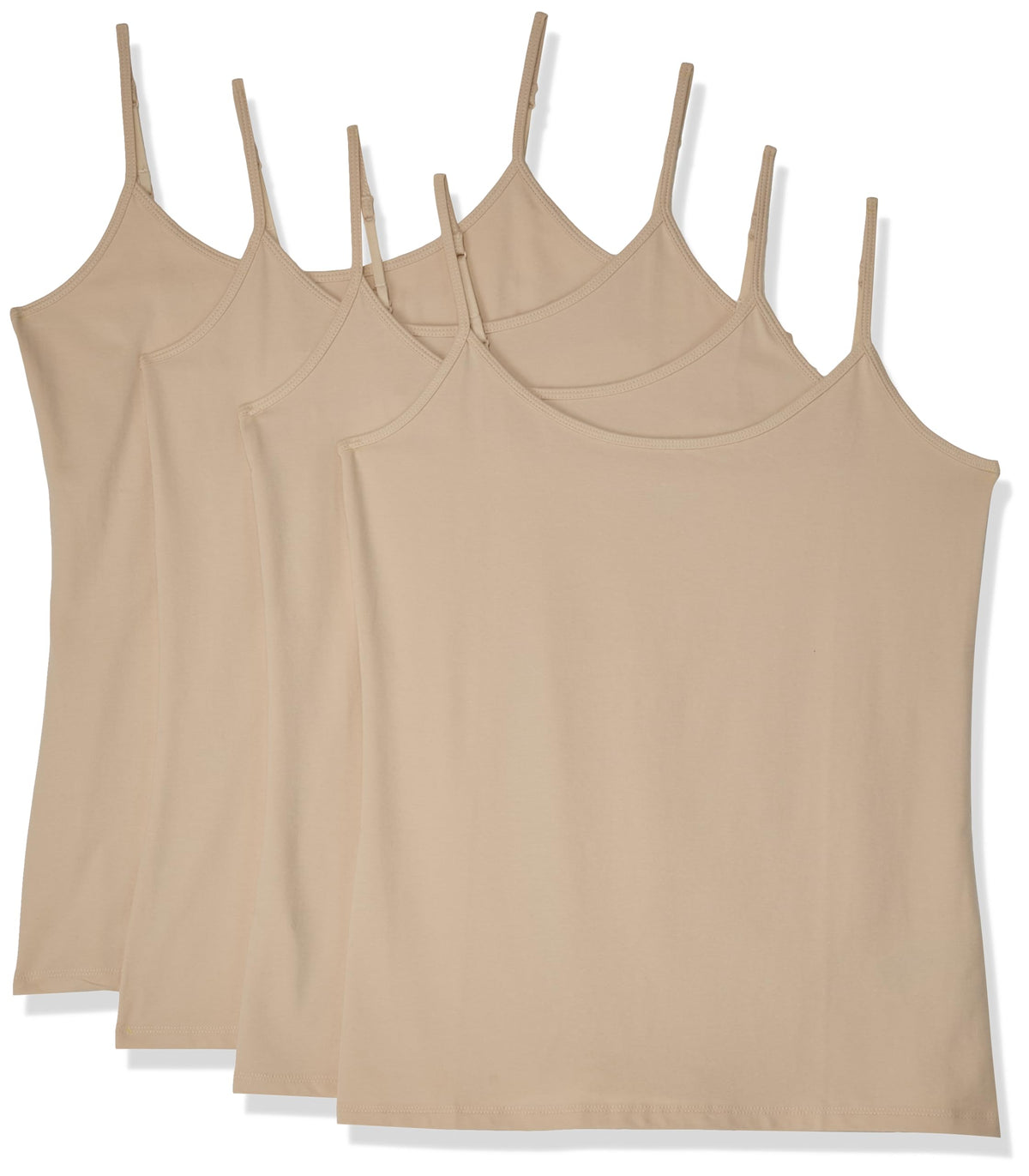 Amazon Essentials Women's Slim-Fit Camisole for Layering and Everyday Wear, Pack of 4