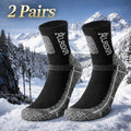 2 Pairs Winter Thermal Men Sports Socks Outdoor Warm Cycling Running Hiking Skiing Breathable Professional Crew Socks