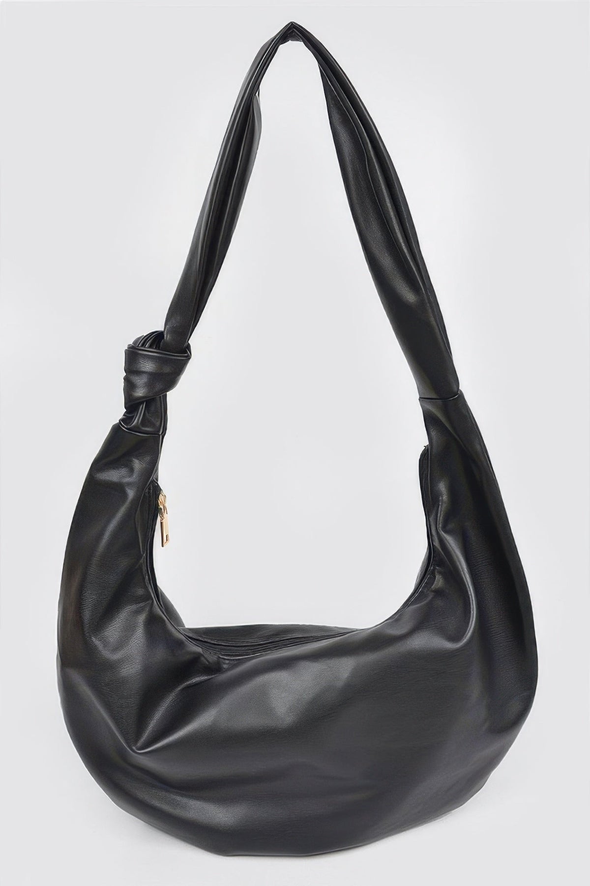 Faux Leather Hobo Bag